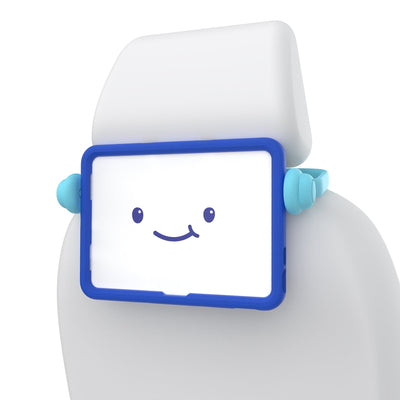 Case-E Run attached to the back of a car head rest#color_charge-blue-brave-blue