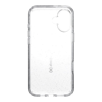 Inside view of empty phone case from straight-on#color_clear-platinum-glitter