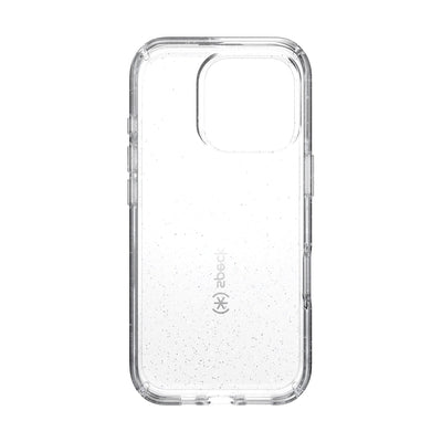 Inside view of empty phone case from straight-on#color_clear-platinum-glitter