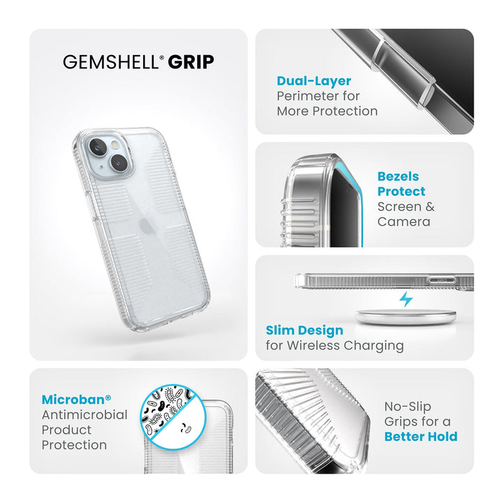 Speck GemShell Grip iPhone 15 Cases Best iPhone 15 - $39.99