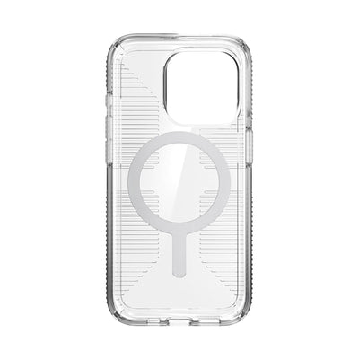 Straight-on view of inside of phone case.#color_clear-chrome