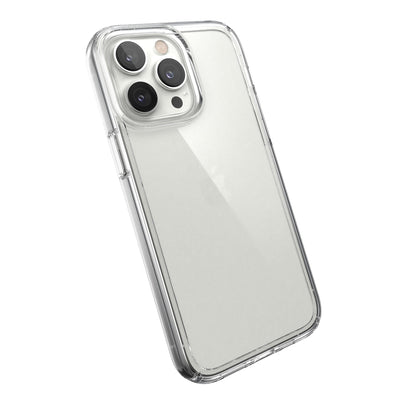 Tilted three-quarter angled view of back of phone case#color_clear