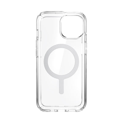 Straight-on view of inside of phone case.#color_clear-chrome