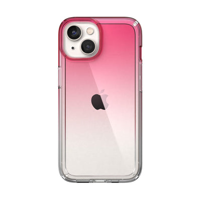 View of the back of the phone case from straight on#color_digital-pink-fade-clear