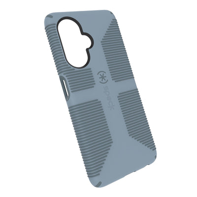 Tilted three-quarter angled view of back of phone case