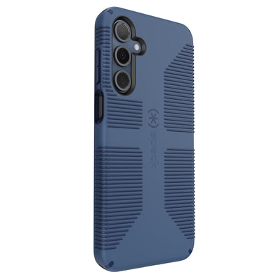 Three-quarter view of back of phone case#color_true-blue-fresh-indigo