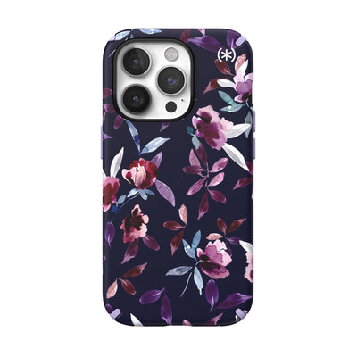 View of the back of the phone case from straight on#color_violet-floral-spring-purple