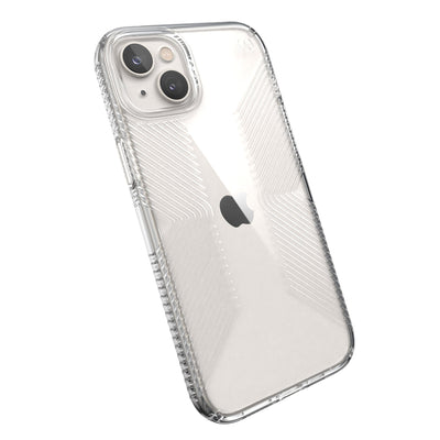 Tilted three-quarter angled view of back of phone case#color_clear