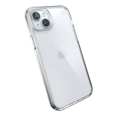 Tilted three-quarter angled view of back of phone case.#color_clear