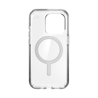 Straight-on view of inside of phone case.#color_clear-chrome