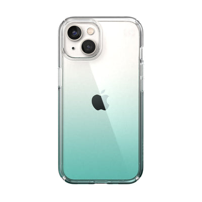 View of the back of the phone case from straight on#color_clear-fantasy-teal-fade