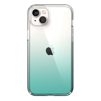 View of the back of the phone case from straight on#color_clear-fantasy-teal-fade