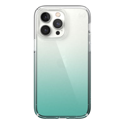 View of the back of the phone case from straight on#color_clear-fantasy-teal-fade