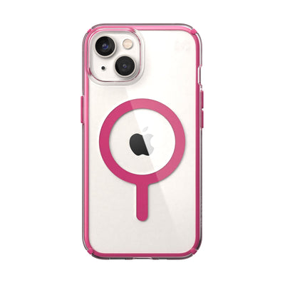 View of the back of the phone case from straight on#color_clear-digital-pink