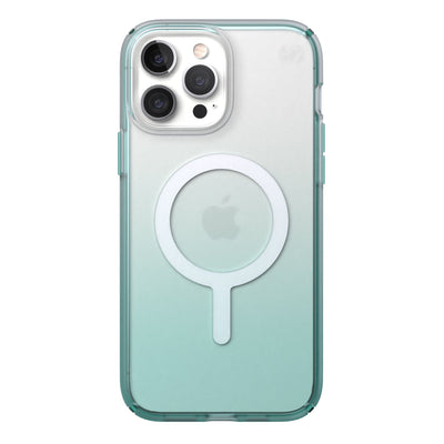 View of the back of the phone case from straight on#color_clear-arctic-teal-fade