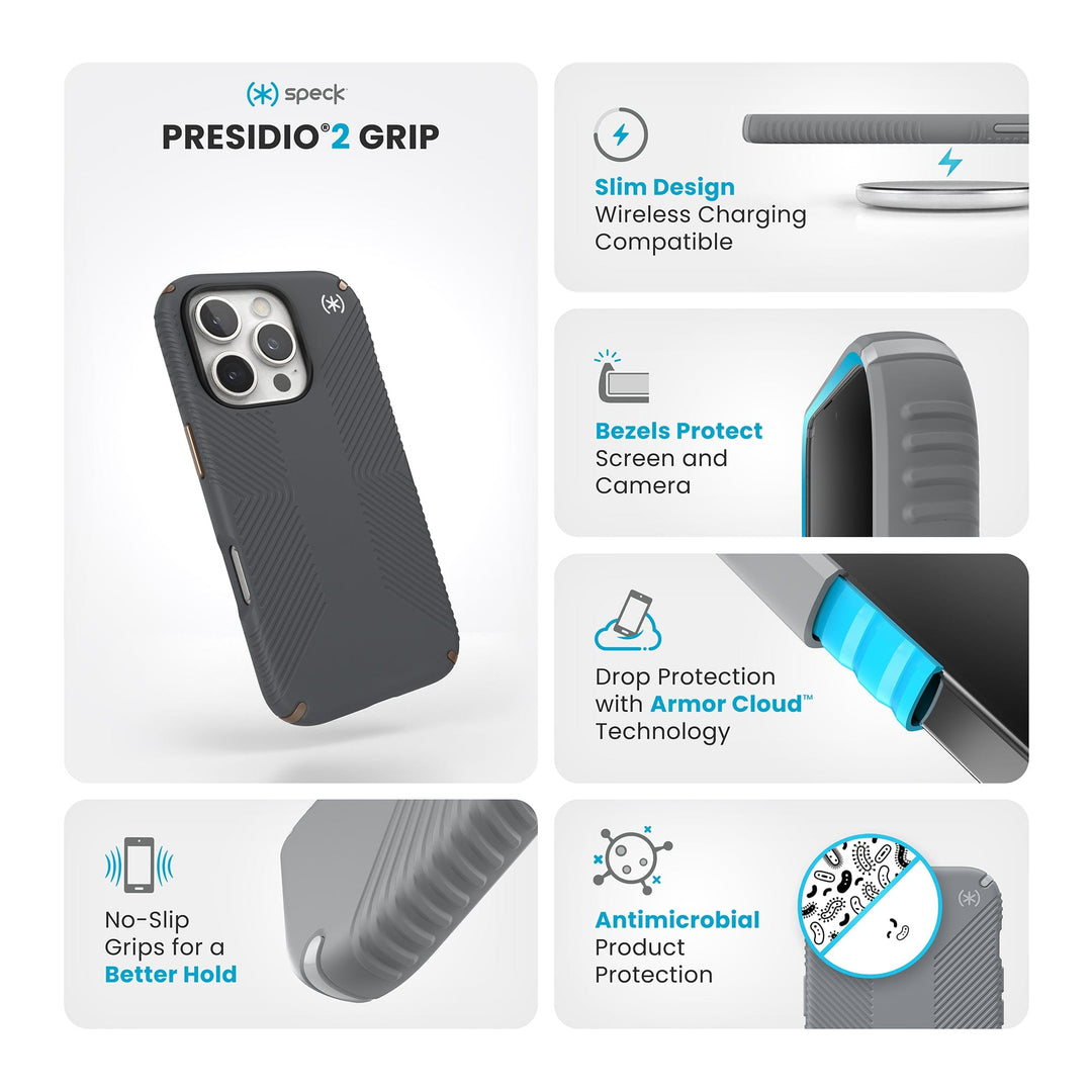 Speck Presidio2 Grip Apple iPhone 16 Pro Case Best iPhone 16 Pro