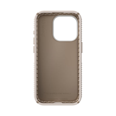 Straight-on view of inside of phone case.#color_bleached-bone-heirloom-gold