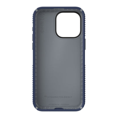 Straight-on view of inside of phone case.#color_coastal-blue-dust-grey