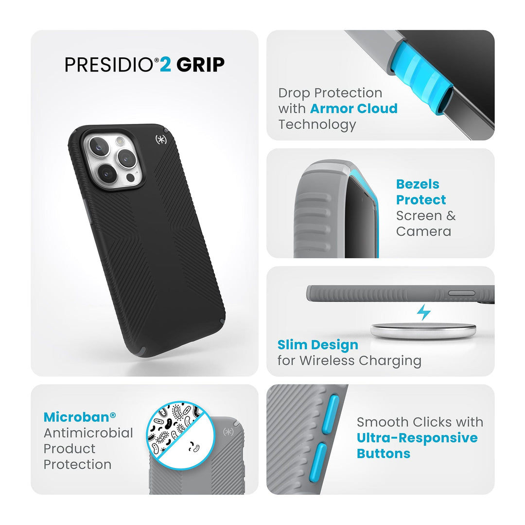 Speck Presidio2 Grip iPhone 15 Pro Max Cases Best iPhone 15 Pro