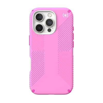 Back view of the phone case with phone inside from straight on#color_true-pink-shocking-pink