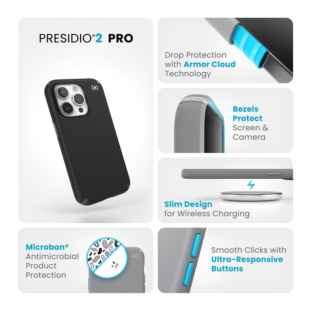 Speck Presidio2 Pro iPhone 15 Pro Cases Best iPhone 15 Pro - $39.99
