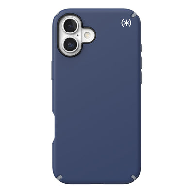 Back view of the phone case with phone inside from straight on#color_coastal-blue-dust-grey