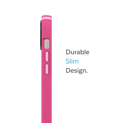 Side view of phone case - Durable slim design.#color_digital-pink-blossom-pink