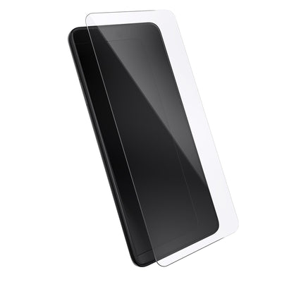 Three-quarter angled view of device with screen protector hovering above screen#color_clear
