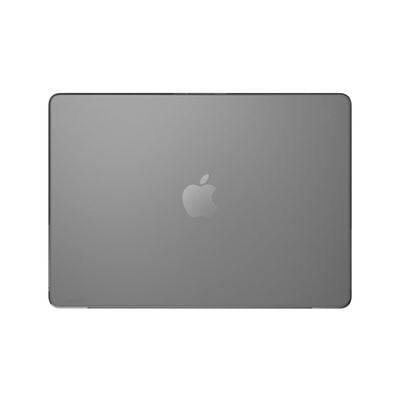 Straight on view from the top of the MacBook with the laptop closed.#color_onyx-black