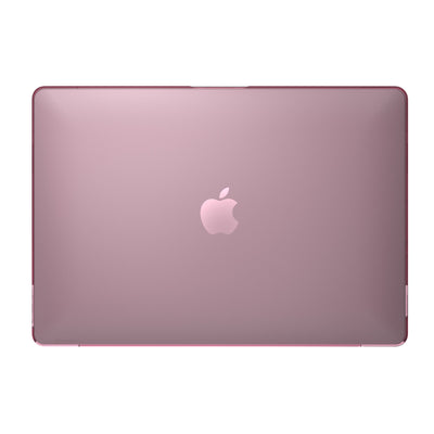 Straight on view from the top of the MacBook with the laptop closed.#color_crystal-pink