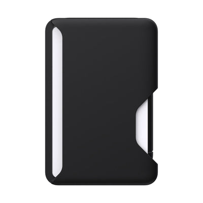 Straight-on view of front of Wallet for MagSafe with ClickLock#color_black