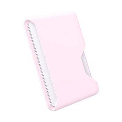 Three-quarter angled view of Wallet for MagSafe with ClickLock.#color_nimbus-pink-pale-violet