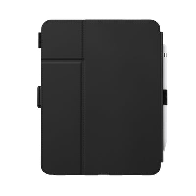 Straight-on view of the back of the case, with folio closed.#color_black-white