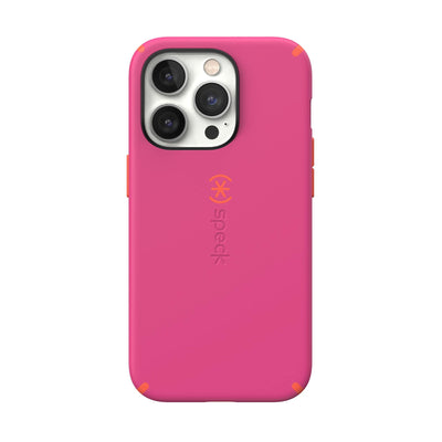 View of the back of the phone case from straight on#color_digital-pink-energy-red