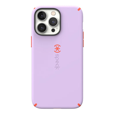 View of the back of the phone case from straight on#color_spring-purple-energy-red