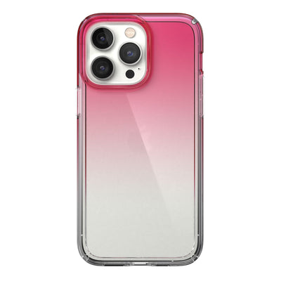 View of the back of the phone case from straight on#color_digital-pink-fade-clear