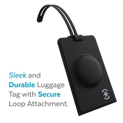 Three-quarter view of front of the case - Sleek and Durable Luggage Tag with Secure Loop Attachment 
