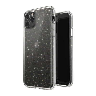 Speck iPhone 11 Pro Max Clear/Gold Glitter Presidio Clear + Glitter iPhone 11 Pro Max Cases Phone Case