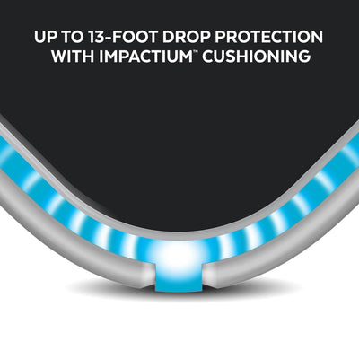 Up to 13-foot drop protection with Impactium cushioning