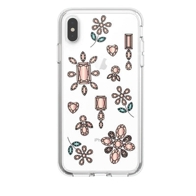 Speck iPhone XS Max Dancing Diamonds Peach Gold/Clear Presidio Clear + Print iPhone XS Max Cases Phone Case