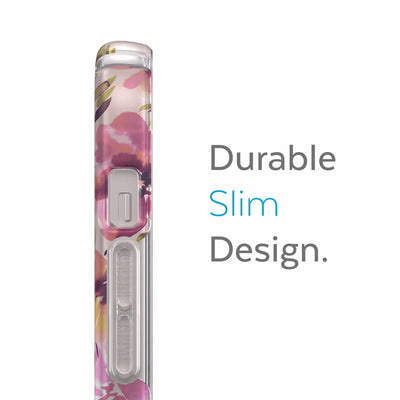 Side view of phone case - Durable slim design.#color_brushed-floral