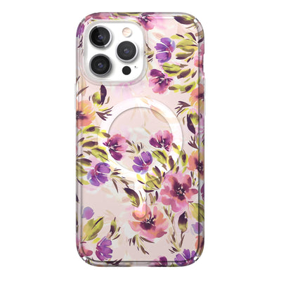 View of the back of the phone case from straight on#color_brushed-floral