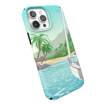 Tilted three-quarter angled view of back of phone case#color_sailing-away