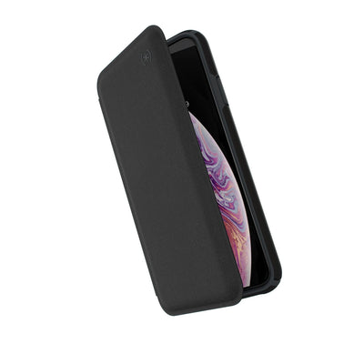 Speck iPhone XS Max Heathered Black/Black/Slate Grey Presidio Folio iPhone XS Max Cases Phone Case