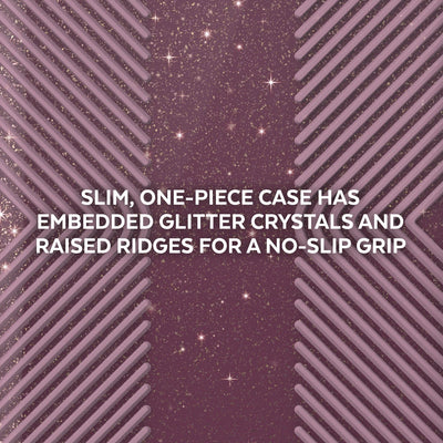 Speck Galaxy S10+ Obsidian Black with Silver Glitter/Black Presidio Grip + Glitter Galaxy S10+ Cases Phone Case