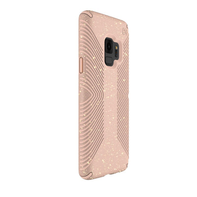Speck Galaxy S9 Bella Pink with Gold Glitter/Dahlia Peach Presidio Grip + Glitter Samsung Galaxy S9 Cases Phone Case
