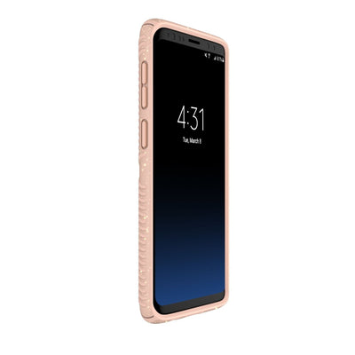 Speck Galaxy S9 Bella Pink with Gold Glitter/Dahlia Peach Presidio Grip + Glitter Samsung Galaxy S9 Cases Phone Case