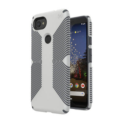 Speck Google Pixel 3a XL Marble Grey/Anthracite Grey Presidio Grip Google Pixel 3a XL Cases Phone Case