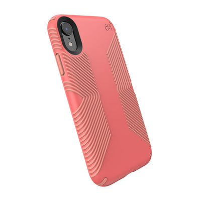 Speck iPhone XR Parrot Pink/Chiffon Pink Presidio Grip with Microban iPhone XR Cases Phone Case