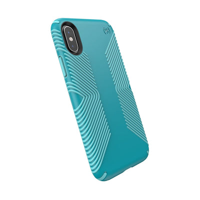 Speck iPhone XS/X Bali Blue/Skyline Blue Presidio Grip with Microban iPhone XS/X Cases Phone Case